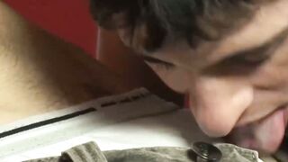 UNLEASH THE BEAST Huge Cock Devours PintSized Twink, Cum Fountains in Hungry Mouth!