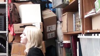 Ceneric Store Clerk Gets SHAFTED by Shoplifting Blonde Teen!