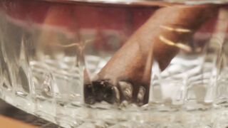 BARISTA SERVITUDE BUXOM BARTENDER BRINGS HOME THE TRASH...AND EVERYTHING ELSE
