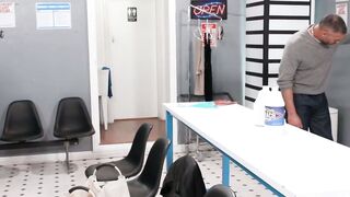 Caught in the Act Public Laundromat Blowjob and Pussy Licking Frenzy