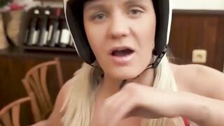 Blonde Bombshell Lucette Nice GETS STUFFED BY TWO DIRTY DOGS IN FRONT OF HER HUSBANDS HELPLESS EYES!