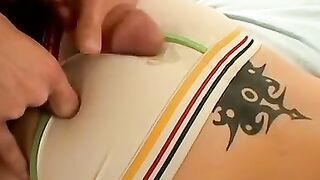 UNICORN DICK RIDDEN TWINKS SPILLING SEED IN RAINBOW GLUTEN LEGS
