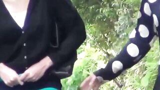 INFamous SCHOOLGIRL EXPOSURE Sneaky Pee Showdown in the Park!
