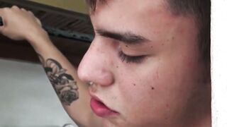 Straight to the Principle Unleash the Carnage in a Missionary Position Pounded by Two Latino Twinks