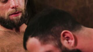 UNLEASH THE BEASTchunkywhird Zayne Roman Gorges on Cum After raw, Animalistic Rodeo with Hairy Muscle Hunk