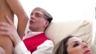 Jealous Stepmom EXPLODES When She Catches Stepsister Screwin HER OWN Stepsons!