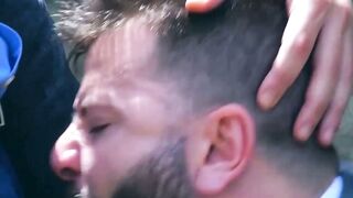 Hunk Joe Gillis hires Leo Grin as party planner and fuck buddy