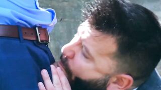 Hunk Joe Gillis hires Leo Grin as party planner and fuck buddy