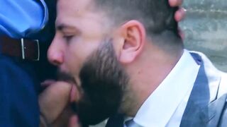 Hunk Joe Gillis hires Leo Grin as party planner and fuck buddy