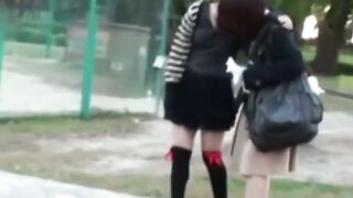 EPIC MISHAP! Japanese Cutie Turns into Human Urinal in Shocking Public Fiasco!