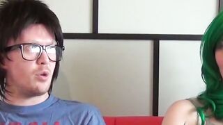 Sex hungry Devon Breeze sucks fake producers big dick