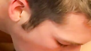 MINDBLOWING ACTION ALERT! Watch as 3 RUGGED GUYS GAGE  SPIT on AMAZING YOUNG COCK!