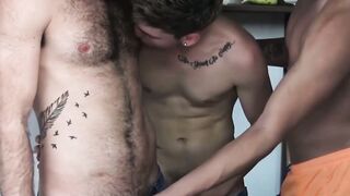 Unleash the Beast 4 Bearded Latinos Nail Straight Man in Raw Anal Frenzy