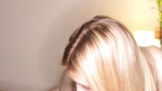 Blonde Bombshell Blows Away Stress with Epic Deepthroat Orgy