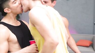 Wet and Wild 3 Hotties, 1 Pool,  1 RAW Fuck Fest Alfonso Osnaya and Kyle Michaels Go Brutal in Exclusive 3Some!