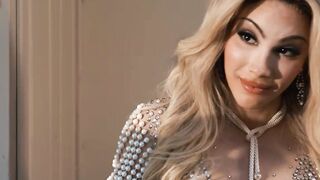 Busty tgirl fairy pops out of a diamond
