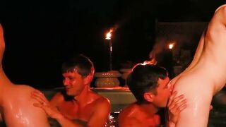 Unleash the BEAST Finn August, Ethan Adams, and Colby Chambers Engage in Epic Orgy Breeding Frenzy!!!
