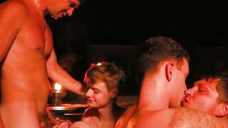 Unleash the BEAST Finn August, Ethan Adams, and Colby Chambers Engage in Epic Orgy Breeding Frenzy!!!