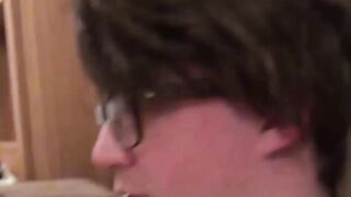 Classy UK MILF Missy Kink blowing fake producers cock