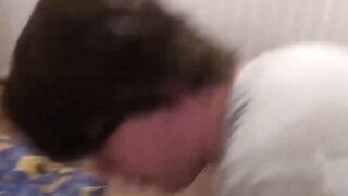 Classy UK MILF Missy Kink blowing fake producers cock