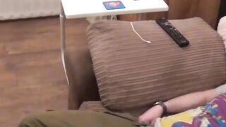 Classy UK MILF Missy Kink blowing fake producers cock