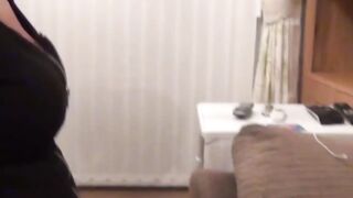 Classy UK MILF Missy Kink blowing fake producers cock