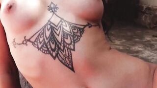 UNLEASH THE WILD ONE Petite Hairy Bombshell Twerks to Ecstasy Outdoors!