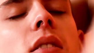 UNBELIEVABLE TWINK SHOWDOWN Skinny Spunkstar Sucks  Bounces to Orgasmic Bliss!