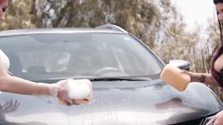 INSANE BOOBS ALERT! Romi Rain TGirl Sensation Takes Ariel Demure to NEW HEIGHTS of Lust  Carnage in EPIC Carwash Frenzy!