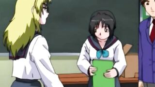 Forbidden Frenzy Anime Lesbians Desecrate the Hallowed Halls of Academia