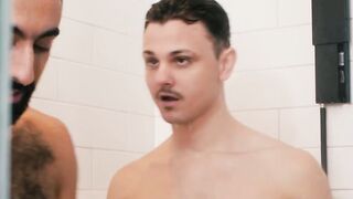 UNBRIDLED FURY Enzo Muller and Ali Rush Engulf Each Other in a SCORCHING Shower JerkOff Free For All