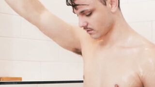UNBRIDLED FURY Enzo Muller and Ali Rush Engulf Each Other in a SCORCHING Shower JerkOff Free For All
