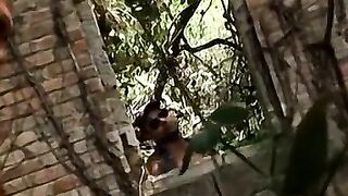 WILD BEASTS UNLEASHED Spanish Hottie Punkcher vs Turbo in Epic Outdoor Pissing Battle