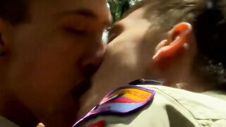 Sweet twinks who are park rangers fuck raw in the woods