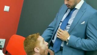 Suit and tie Welcum Leander and Shane Jackson analfucking