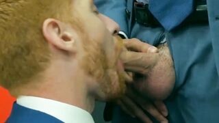 Suit and tie Welcum Leander and Shane Jackson analfucking