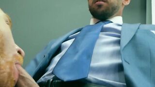 Suit and tie Welcum Leander and Shane Jackson analfucking