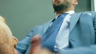 Suit and tie Welcum Leander and Shane Jackson analfucking