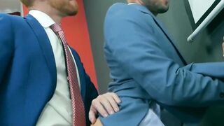 Suit and tie Welcum Leander and Shane Jackson analfucking