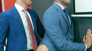 Suit and tie Welcum Leander and Shane Jackson analfucking