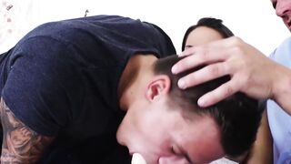 THE ULTIMATE DESTRUCTION Tatted God Wrecks Two Babes at Once!