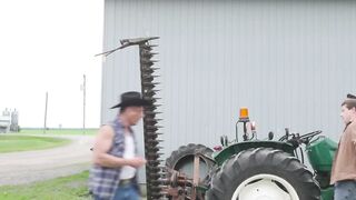 Rocky Vallarta Rips Benjamin Blue in Half TractorThrashing Bareback Brutalities