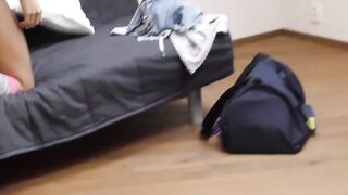 Babe gets fucked in front of her husband while he watches on cam (cucked).