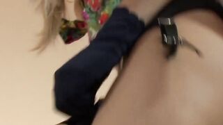 "Blondie's Steamy Stocking Adventure - Sex Toy Exploration with Older Woman"