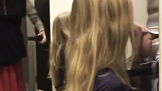 Fitting Room Frenzy Blonde Bombshell Devours Strangers Cock in ButtonText Throne LOL Pants Enlightenment!.