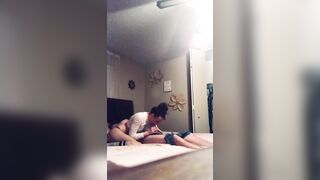Skinny cougar makes Booty Clap on Young Long Dick and