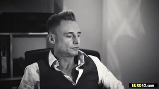 Homemade detective fucks his client inside the office