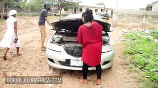 Big Boobed black pays the mechanic with incredible sexy sex