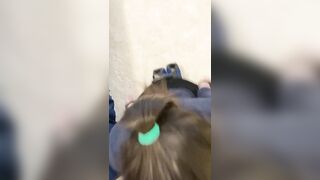 Italian Dark Hair Facialed inside Blindfold Tied Paddled Sucking Off Cock inside