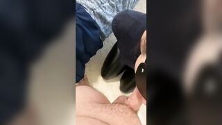 Italian Dark Hair Facialed inside Blindfold Tied Paddled Sucking Off Cock inside